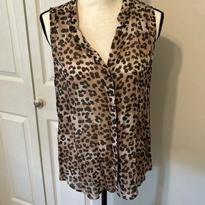 Anthropologie leopard print shirt by Cloth and Stone, size L